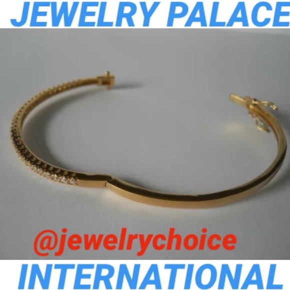 🆕14K Gold Filled Eleganti Tennis Cubic Zirconia Bangle. - Picture 6 of 12